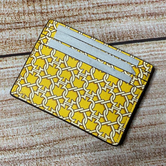 Kate Spade NWT “Spade Links” Yellow Card Holder - Picture 4 of 7